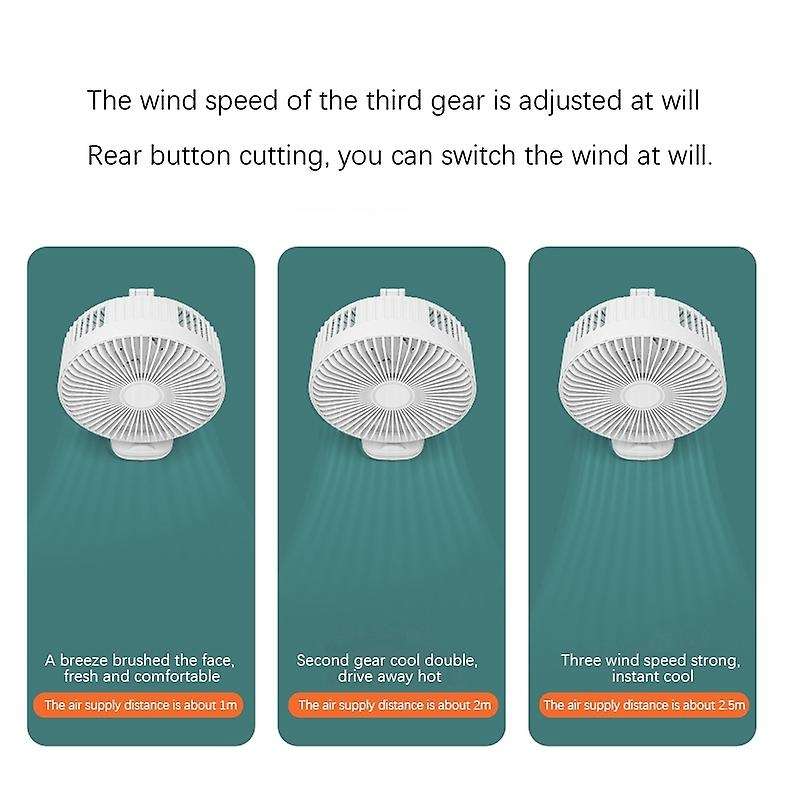 F8 Multi-Function Clip Fan Portable Retractable Mini Electric Fan Desktop Office USB Fan Can Shake H