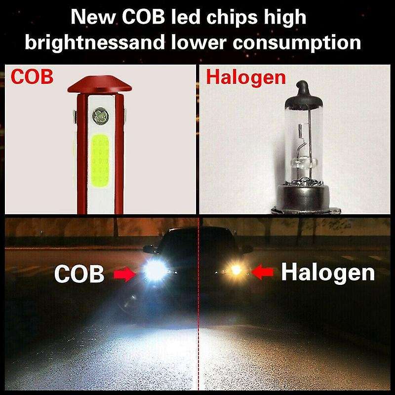 F8 4-Sides Glow LED Car Headlight Automobile LED Lamp Upgrade Section Universal Car Headlight 9006 R