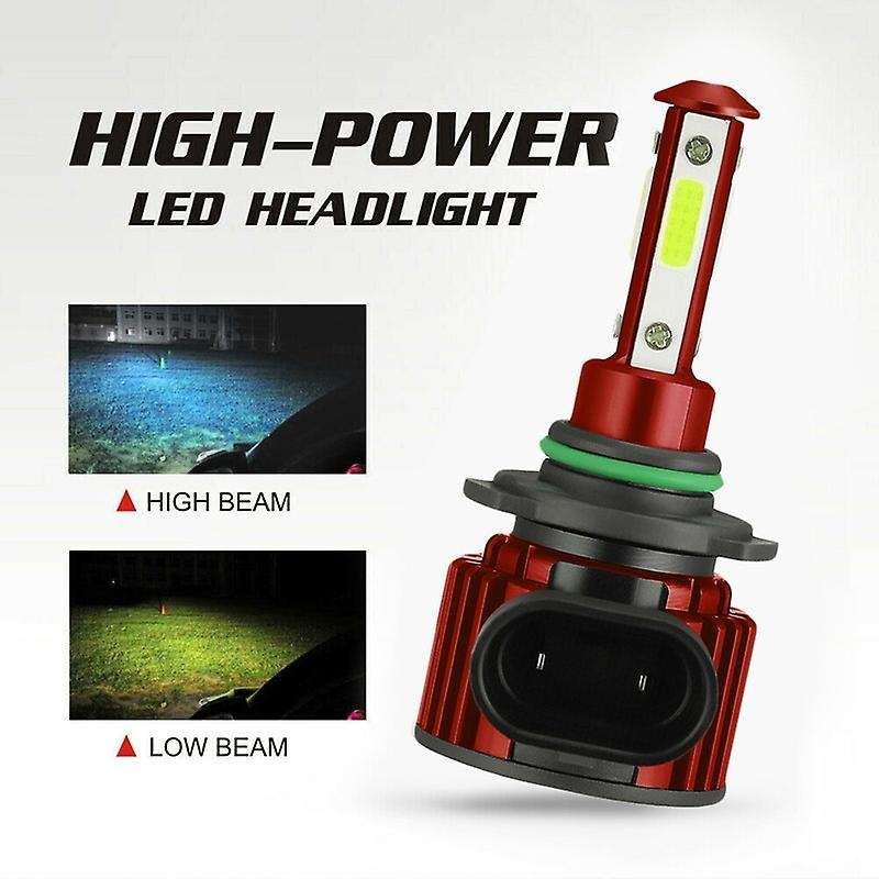 F8 4-Sides Glow LED Car Headlight Automobile LED Lamp Upgrade Section Universal Car Headlight 9006 R