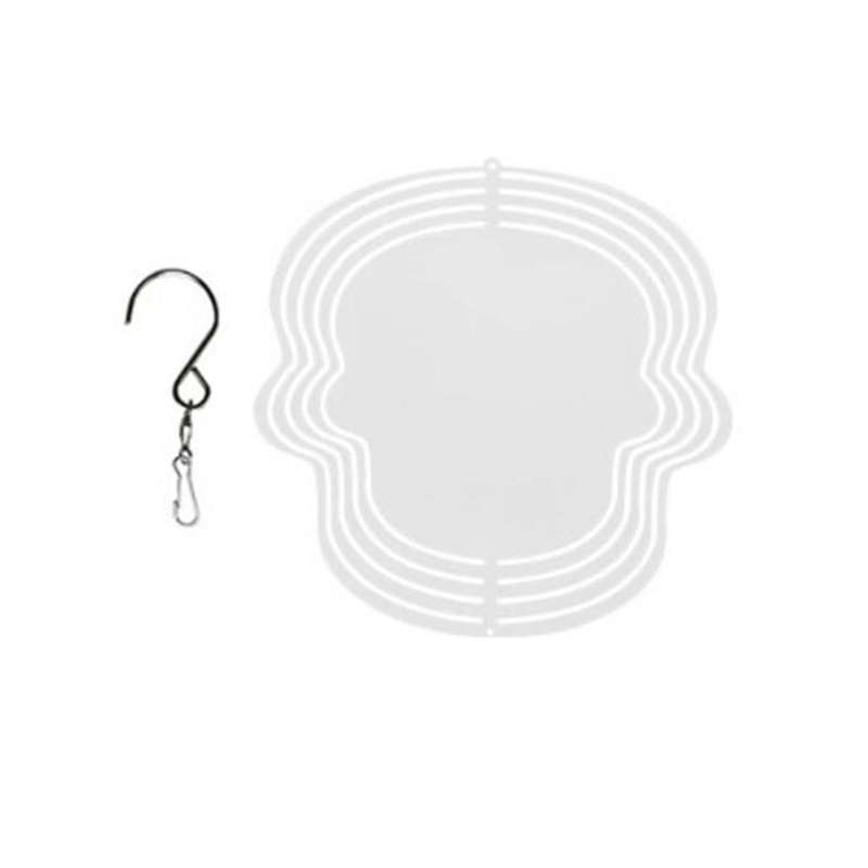 Face Shape Dimensional Rotating Wind Chime Garden Decoration Sublimation Blank Double-sided Diy Pri