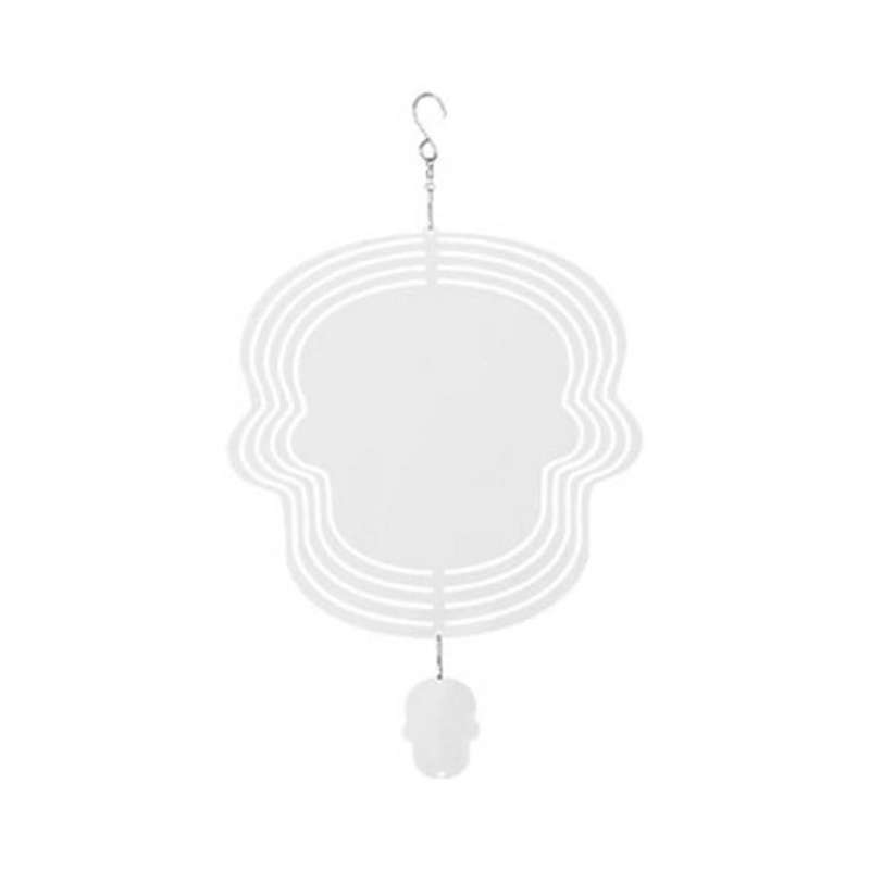 Face Shape Dimensional Rotating Wind Chime Garden Decoration Sublimation Blank Double-sided Diy Pri