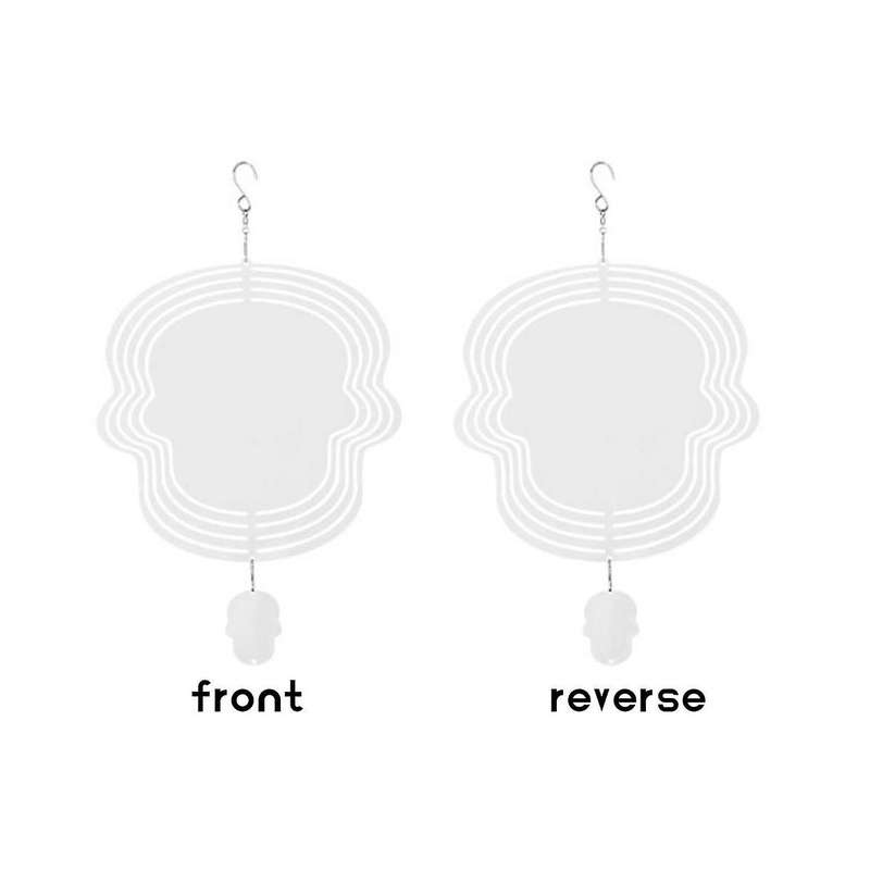 Face Shape Dimensional Rotating Wind Chime Garden Decoration Sublimation Blank Double-sided Diy Pri
