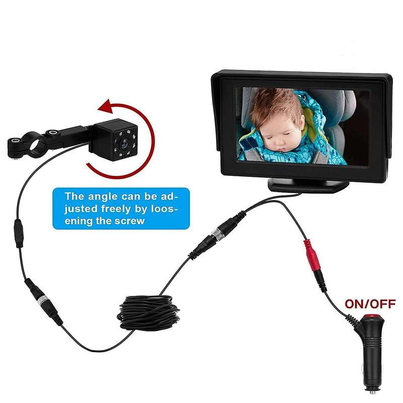 Facing Baby Monitor 360 Adjustable Baby Rear Display Camera with Night Vision Camera