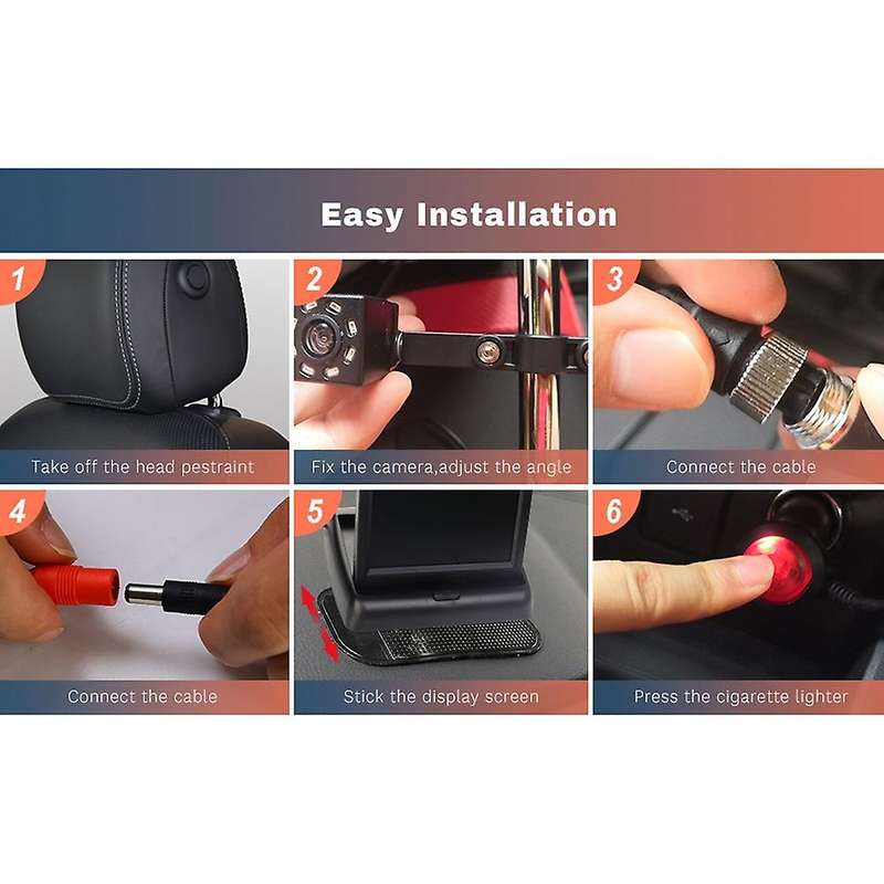 Facing Baby Monitor 360 Adjustable Baby Rear Display Camera with Night Vision Camera