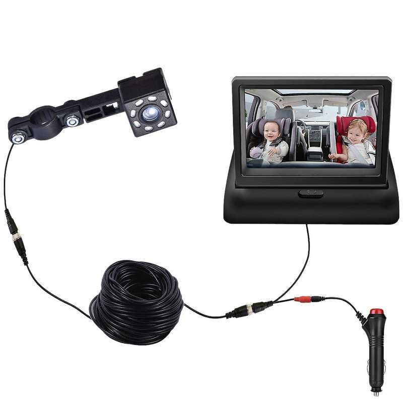 Facing Baby Monitor 360 Adjustable Baby Rear Display Camera with Night Vision Camera