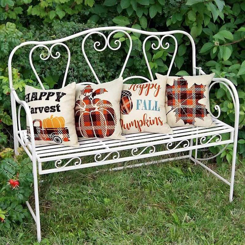 Fall Pillow Covers 18X18 Set of 4, for Fall Decor Farmhouse, Thanksgiving Pumpkin Throw Pillows for