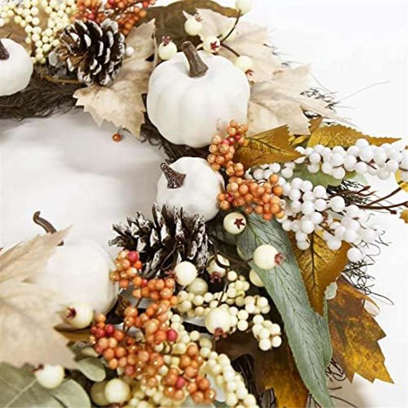 Fall Decor Fall Wreaths for Front Door Autumn Leaf Pumpkin Pine Cone Berry Wreath Fall Decorations f