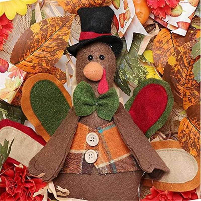Fall Thanksgiving Wreath - Lighted Wreath for Front Door Fall Artificial Wreath Maple Leaves Garland