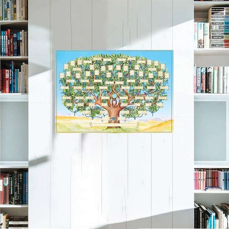 Family Tree Diagram to Fill in Wall Hanging Generation Genealogy History Chart Progress Family Histo