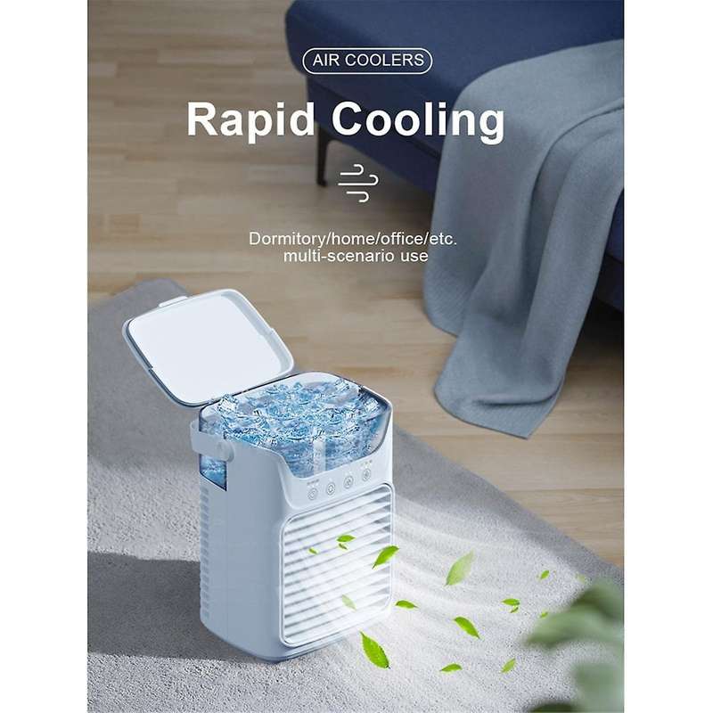 Fan Mini Air Conditioner with 3 Speeds Air Cooler with Humidifier for Room Bedroom Office Desk