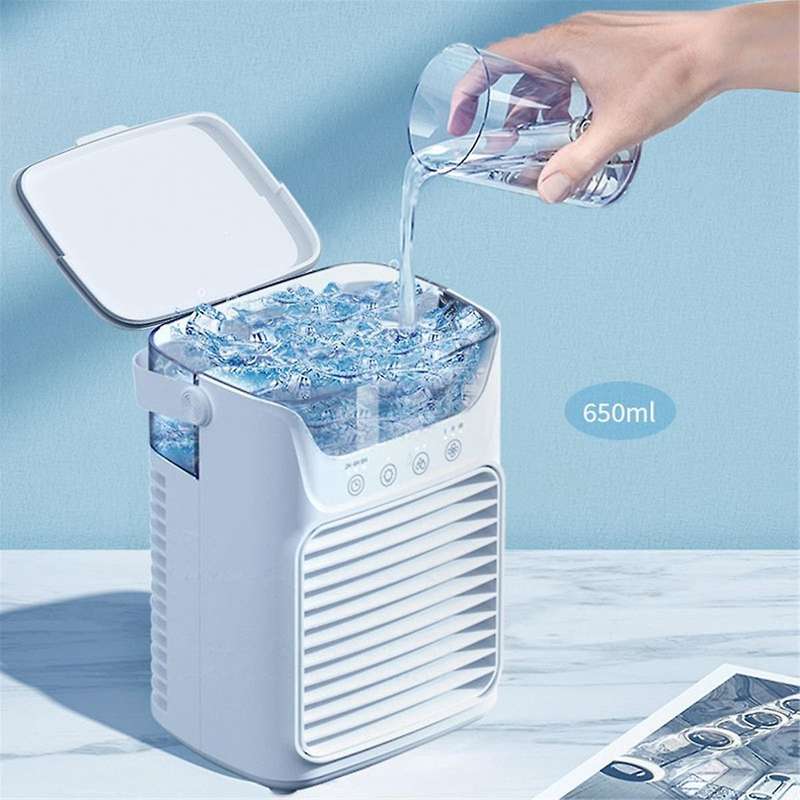 Fan Mini Air Conditioner with 3 Speeds Air Cooler with Humidifier for Room Bedroom Office Desk