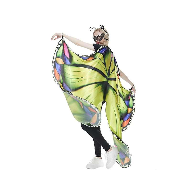 Fancy Halloween Women Butterfly Wing Shawl Masque Fairy Ladies Dance Costume Halloween Girls Perfor