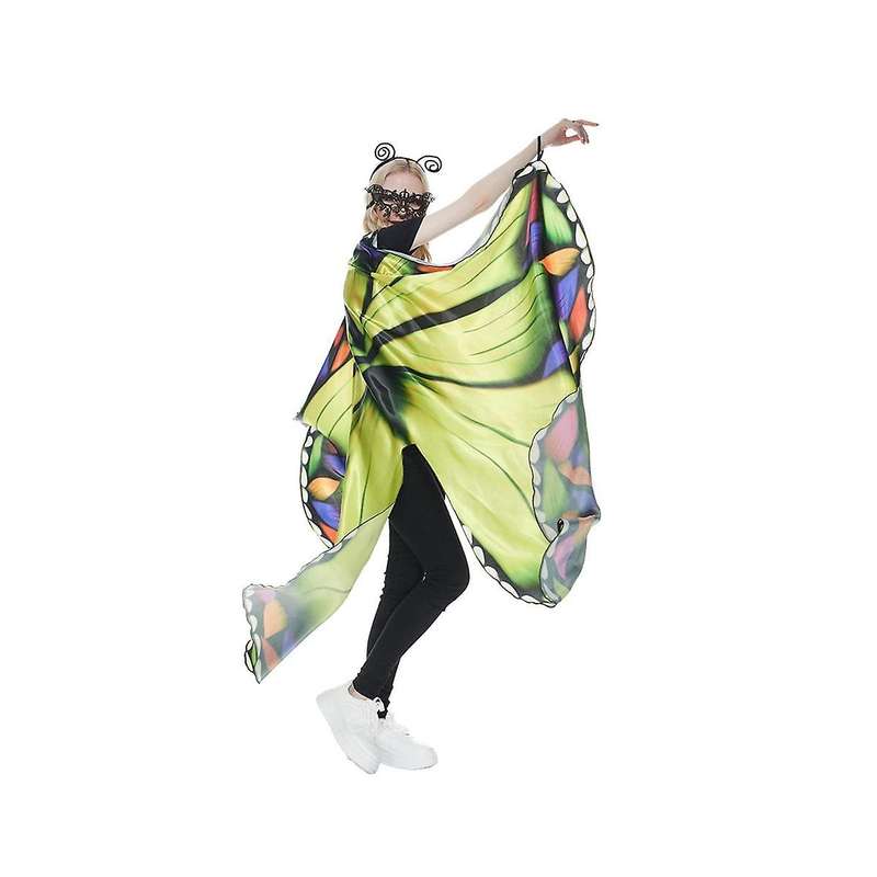 Fancy Halloween Women Butterfly Wing Shawl Masque Fairy Ladies Dance Costume Halloween Girls Perfor