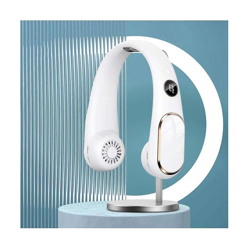 Fans Portable Mini Hanging Neck Fan Digital Display Power Ventilador Bladeless Neckband Fan Air Coo