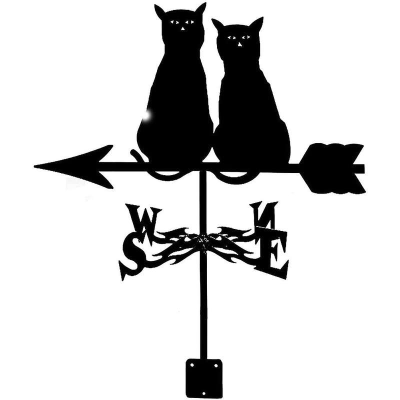 Farm Scene Wind Direction Indicator Wind Measurement Tool Weather Forecast Metal Cat Decoration Weat