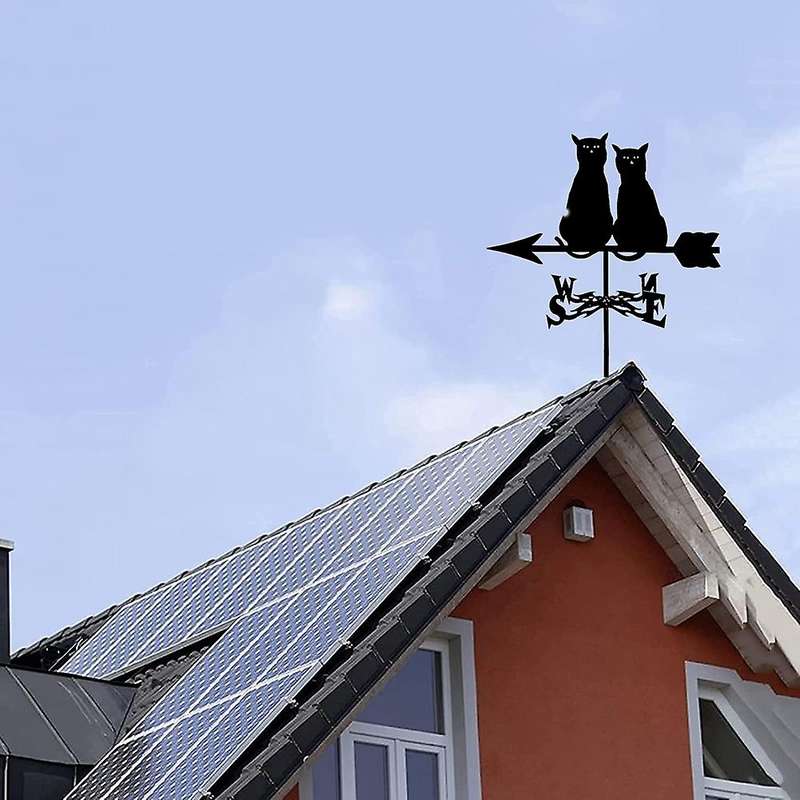 Farm Scene Wind Direction Indicator Wind Measurement Tool Weather Forecast Metal Cat Decoration Weat