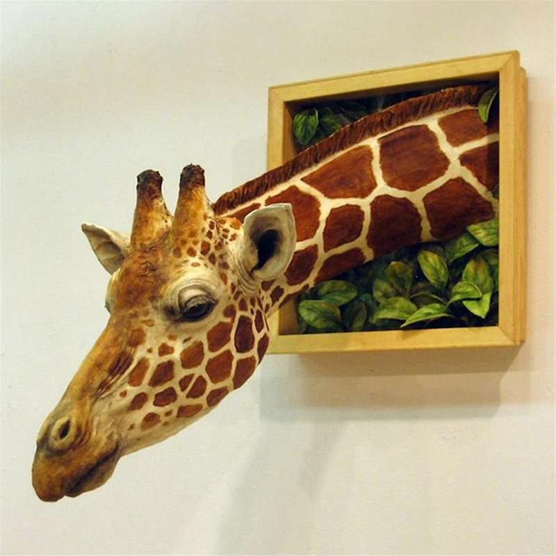 Fantast Costumes Giraffe Wall Mounted Foam Sculpture Hanging Animal Decor Bedroom Decoration Kid Gif