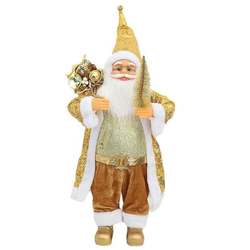 Fashionable Gold Sequins Christmas Decorations Fabric Doll Decoration Ornaments