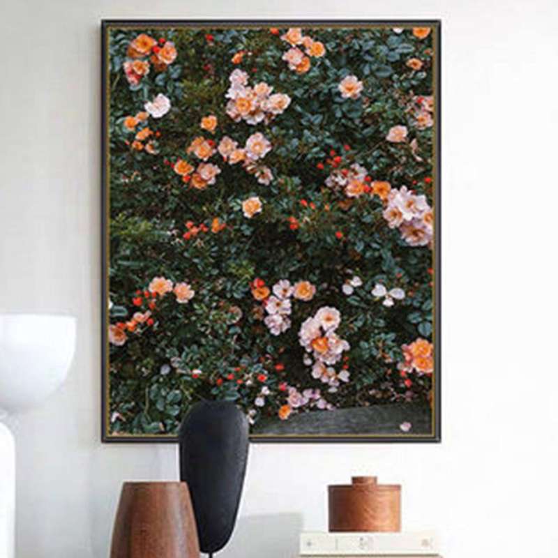Fashion Poster Rose Flower Feather Nordic Style Wall Art Print Canvas Modern Painting Living Room De