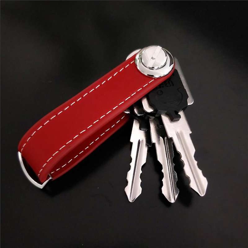 Fashion Car Key Pouch Bag Case Wallet Holder Chain Key Wallet Ring Pocket Key Organizer Smart Leath