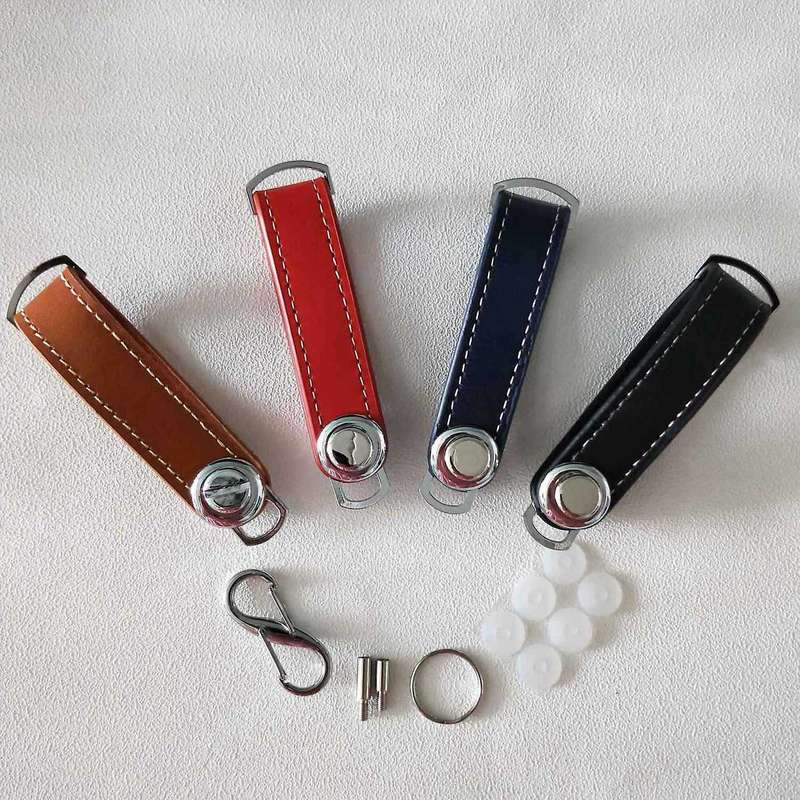 Fashion Car Key Pouch Bag Case Wallet Holder Chain Key Wallet Ring Pocket Key Organizer Smart Leath