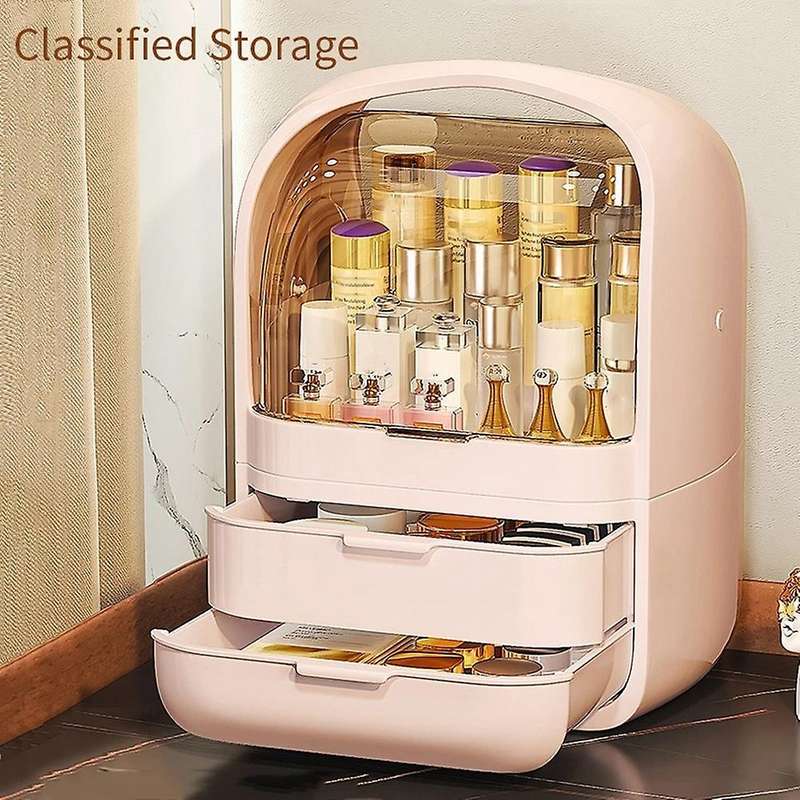 Fashion Large Capacity Cosmetic Box Makeup Jewelry Drawer Home Storage Boxs Multifunctional Travel C