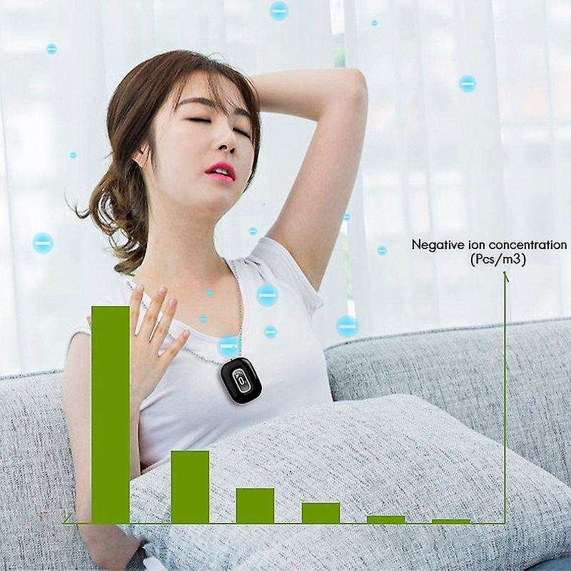 Fashionable Personal Wearable Mini Portable Negative Ion Necklace Hanging Neck Air Purifier Ionizer