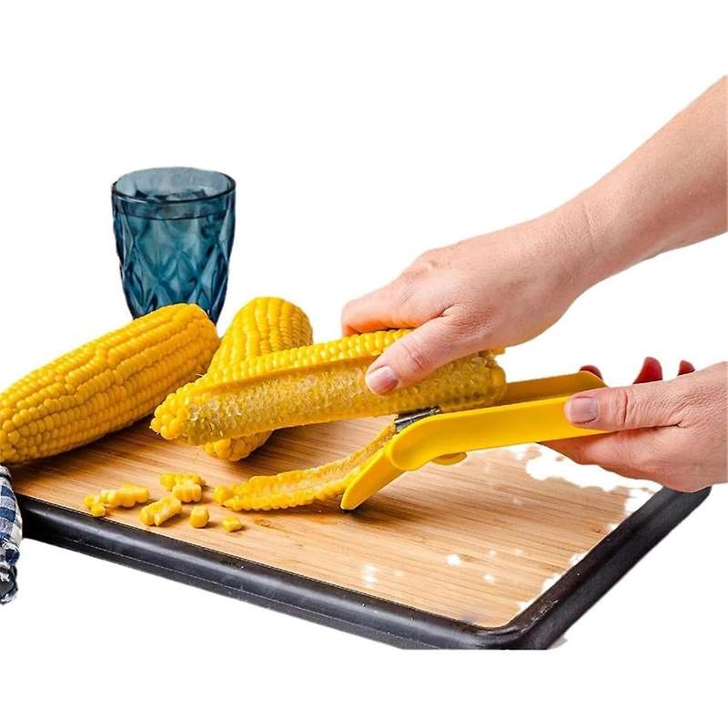 Fast Corn Cob Seperater & Peeler Easily Peel Your Corn , Cooked or Fresh Yellow