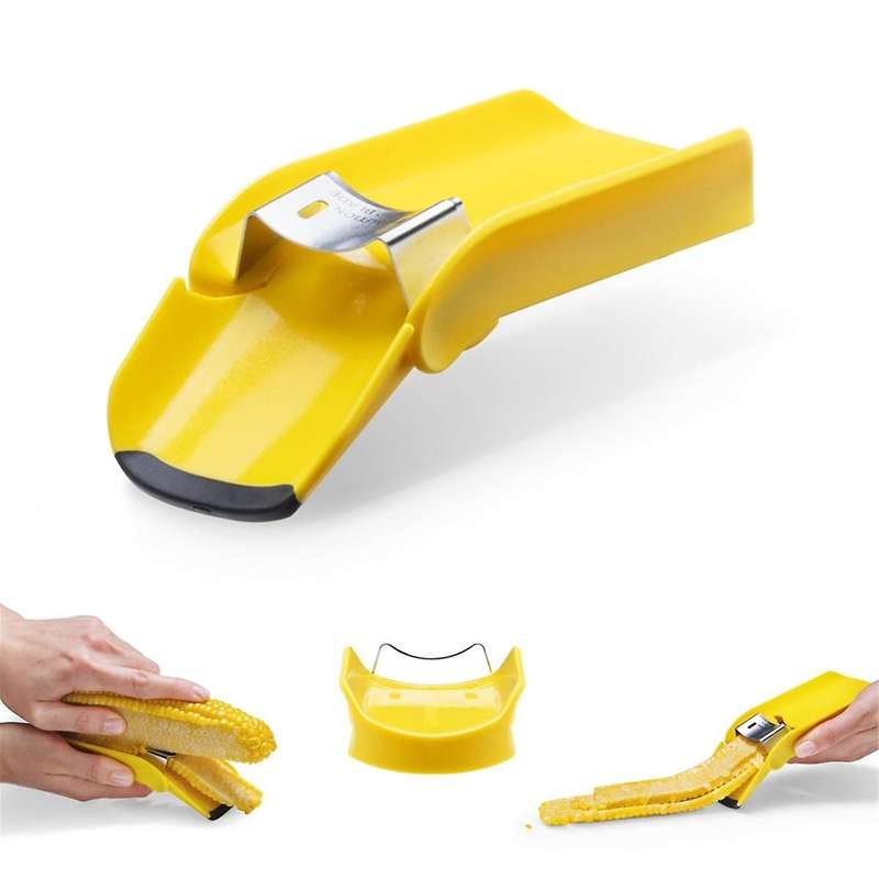 Fast Corn Cob Seperater & Peeler Easily Peel Your Corn , Cooked or Fresh Yellow