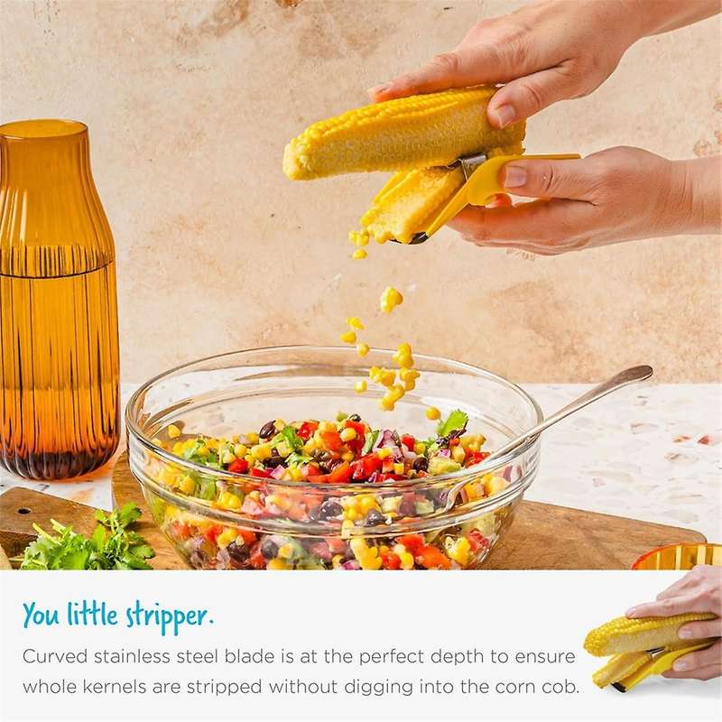 Fast Corn Cob Seperater & Peeler Easily Peel Your Corn , Cooked or Fresh Yellow