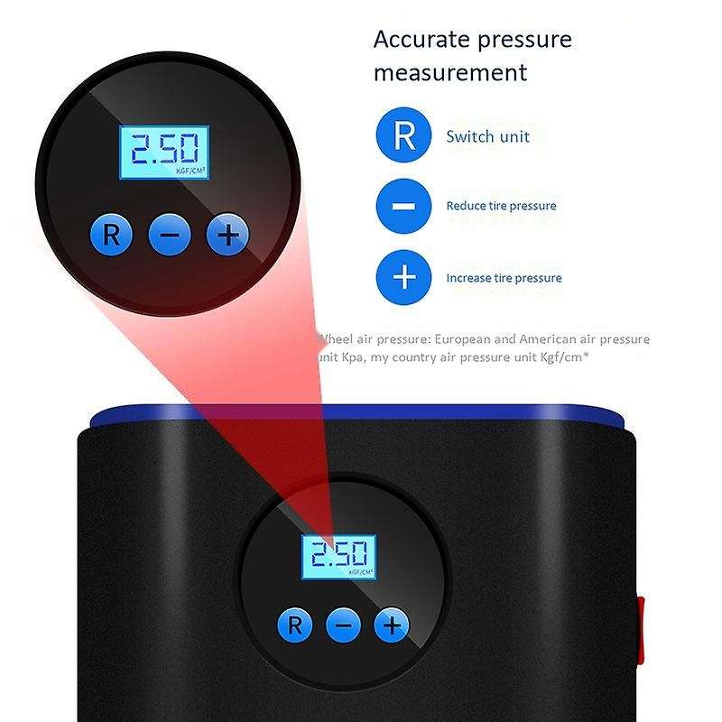 Fast Inflation in Car Air Compressor Inflator Pump LED Lamp for Car Motorcycle Bicycle Tire Inflatab