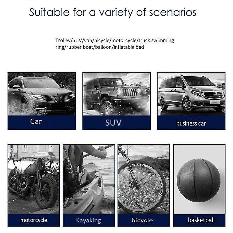 Fast Inflation in Car Air Compressor Inflator Pump LED Lamp for Car Motorcycle Bicycle Tire Inflatab