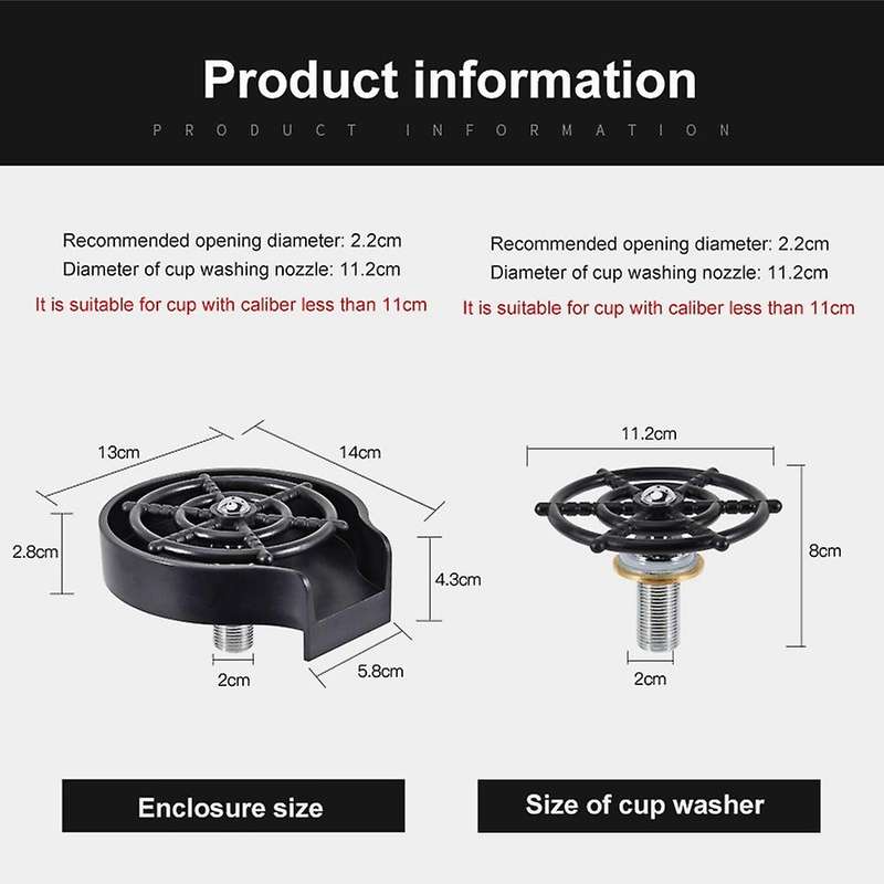 Faucet Glass Rinser for Kitchen Sink Automatic Cup Scourer Washer Bar Coffee Pitcher Wash Cups Tool
