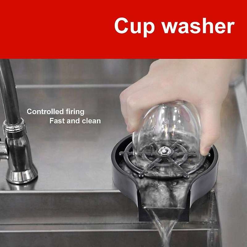 Faucet Glass Rinser for Kitchen Sink Automatic Cup Scourer Washer Bar Coffee Pitcher Wash Cups Tool