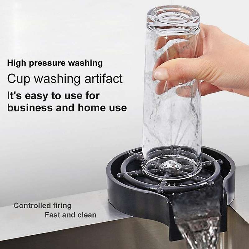 Faucet Glass Rinser for Kitchen Sink Automatic Cup Scourer Washer Bar Coffee Pitcher Wash Cups Tool