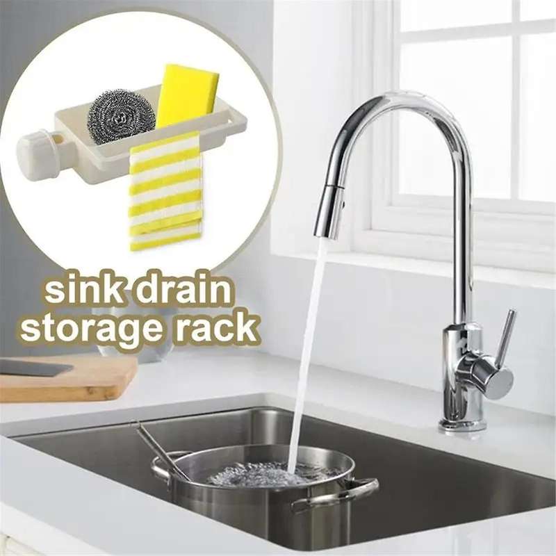Faucet Sponge Holder Kitchen Sponge Holder Hollow Design Faucet Storage Rack Sponge Holder for Sink