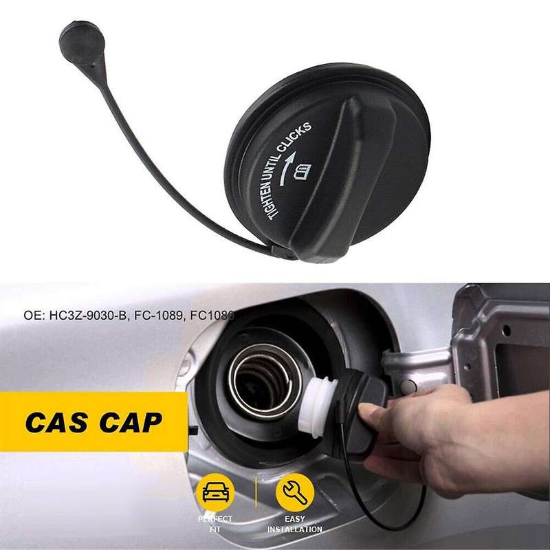 FC1089 Fuel Gas Cap W/ Strap Non-Locking HC3Z-9030-B for Edge Fuel Tank Filler