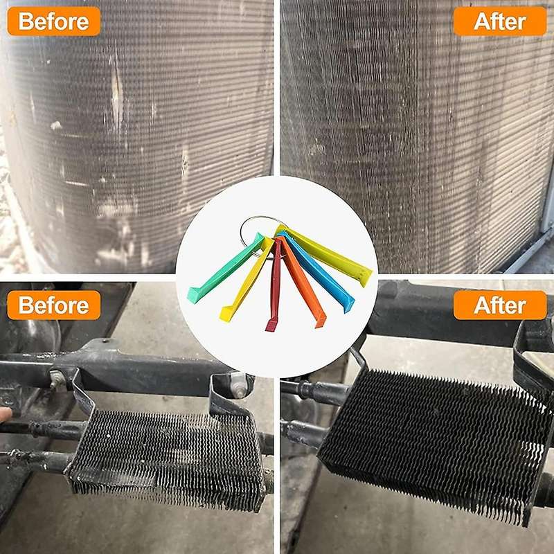 Fcr6 Ring Fin Comb Set, Air Conditioner Fin Comb Straighten Evaporator Condensor Coils, Ac Fin Comb