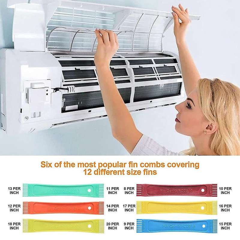 Fcr6 Ring Fin Comb Set, Air Conditioner Fin Comb Straighten Evaporator Condensor Coils, Ac Fin Comb