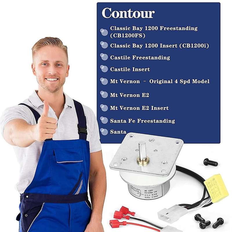 Feed Motor for -fire 812-4421, 812-4420 Compatible with Heatilator Cab50 Ps35 Ps50 7000-500 120v M