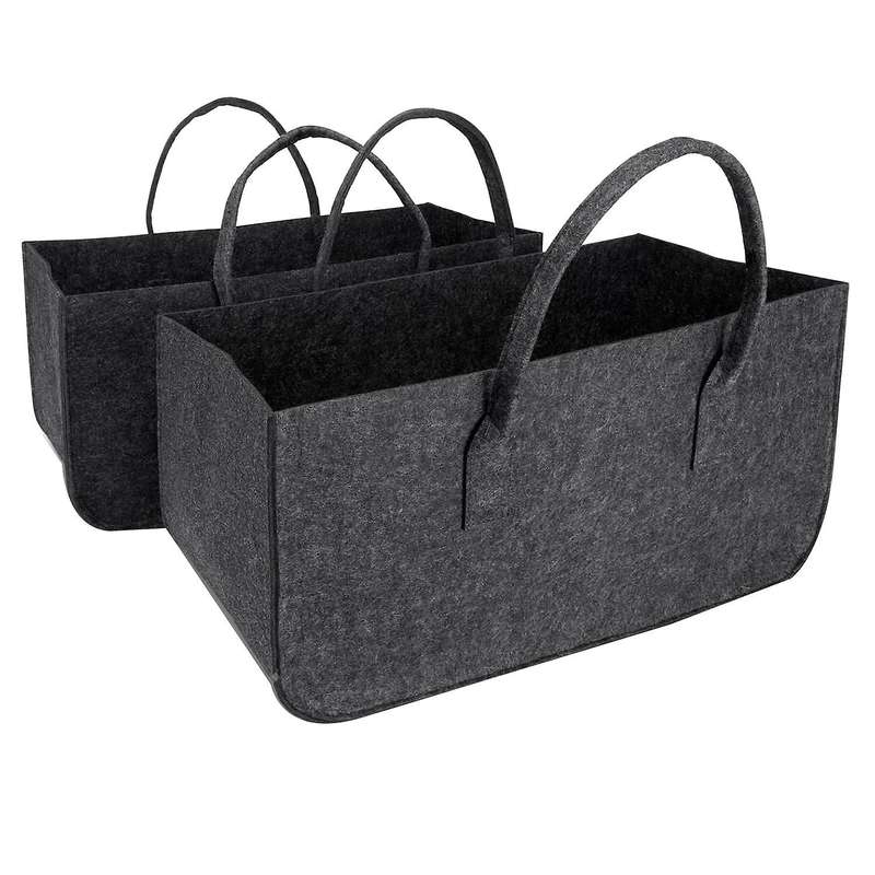 Felt Bag, Firewood Basket, Felt Shopping Bag, Felt Bag, for Wood, Newspapers, Firewood,50 X 25 X 25