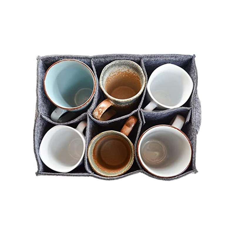 Felt Cup Holder Camping Glass Carrier for Drinking Glasses Wine Glass Holder Camping Accessorie Tab