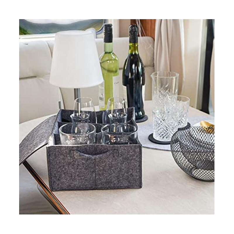 Felt Cup Holder Camping Glass Carrier for Drinking Glasses Wine Glass Holder Camping Accessorie Tab
