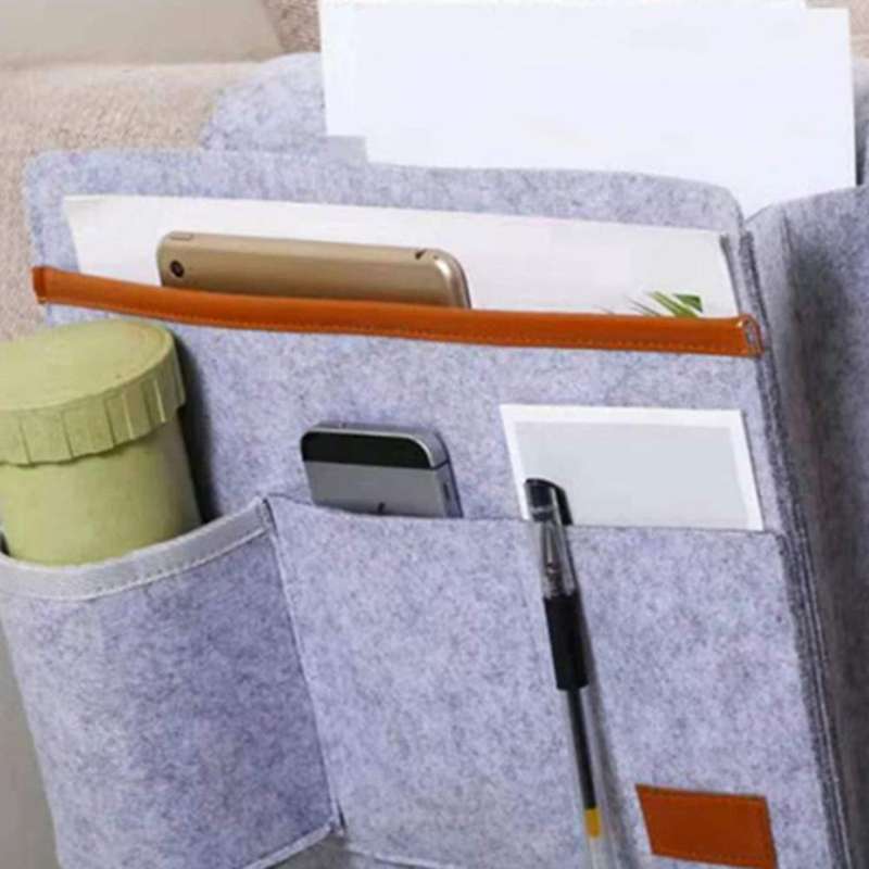 Felt Bedside Sofa Storage Bag Student Dormitory Family Bedside Book Storage Hanging Bag Storage Rack