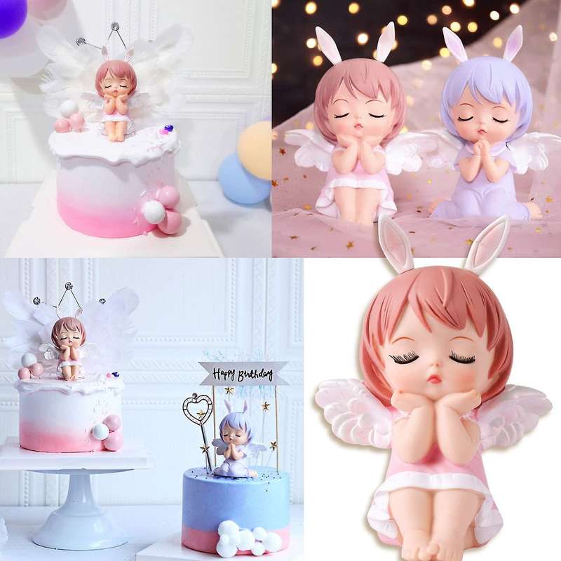 Figurines Fairy Garden Miniatures Resin Ornaments Girl Elf Statue Home Decoration Room Decor Kids B