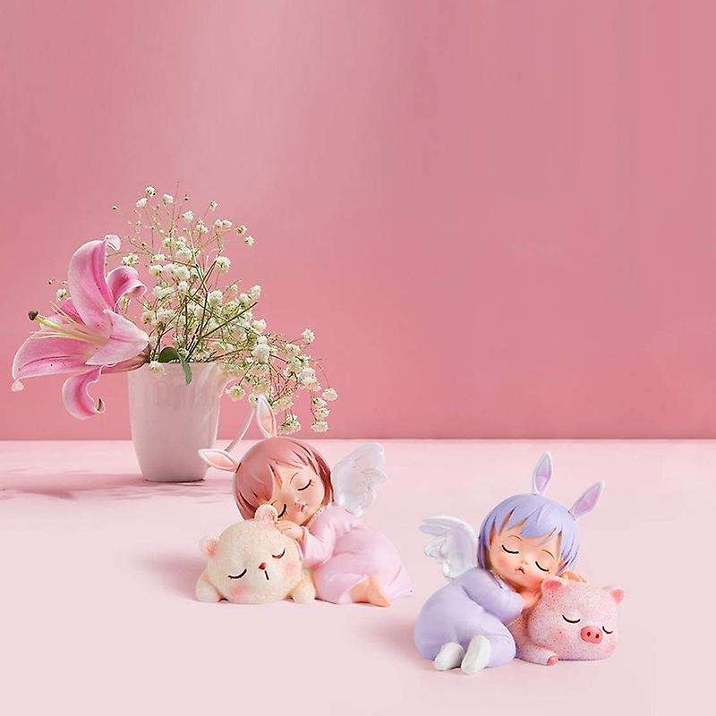 Figurines Fairy Garden Miniatures Resin Ornaments Girl Elf Statue Home Decoration Room Decor Kids B