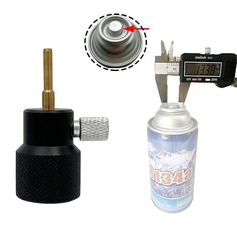 Filling Adapter to R134A Refrigerant Gas Puncture Style Bottle Canister M14 for Magazine Air Soft Ac