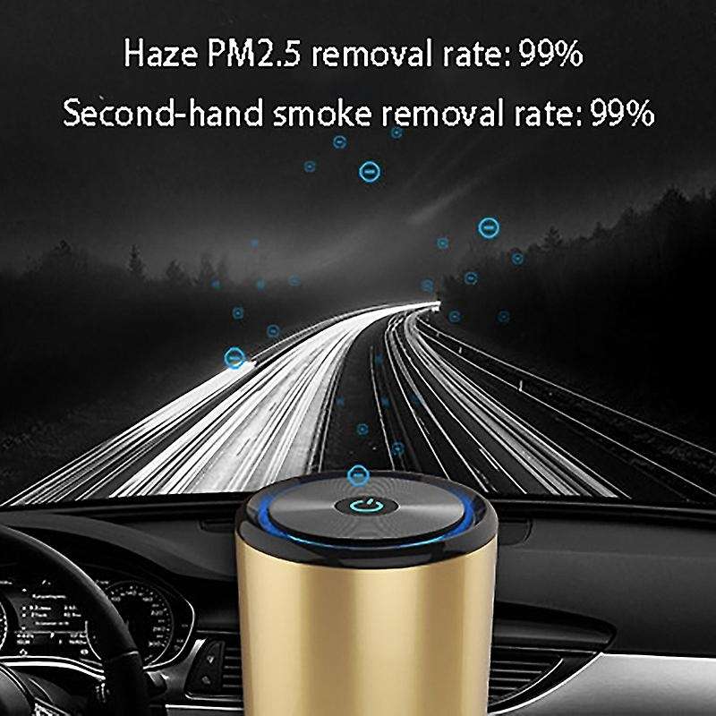 Filter Air Car Air Purifier Infrared Sensor Air Cleaner Best for Car Home Office-Gold
