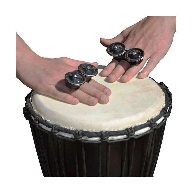 Finger BellsTambourine RattlesHand Rattles for Cajun Drums, African Drums, Drums and Other Percussio