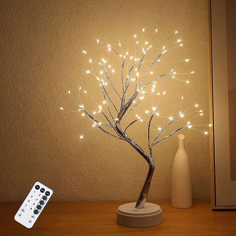 Firefly Tree Lights with Remote, Lighted Light for Room Decor, for Living Room (Warm White, 108 LED)